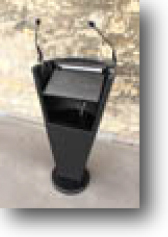 Conical lectern with document holder