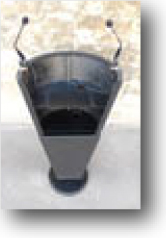 Conical lectern with document holder removed for laptop use